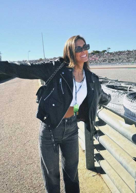 María Pombo en el Moto GP 