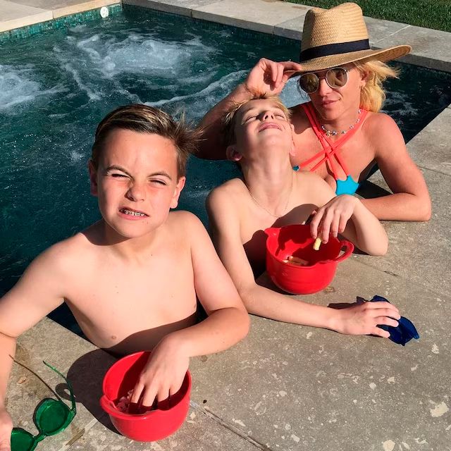 Britney Spears con sus hijos