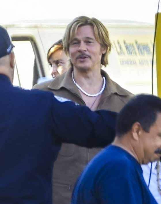 Brad Pitt lució tranquilo en su regreso al set de grabación.