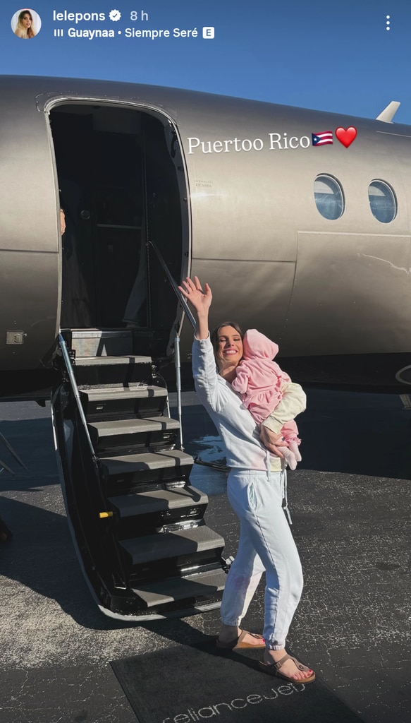 Lele Pons mostró un vistazo de su llegada a Puerto Rico con su hija Eloísa.
