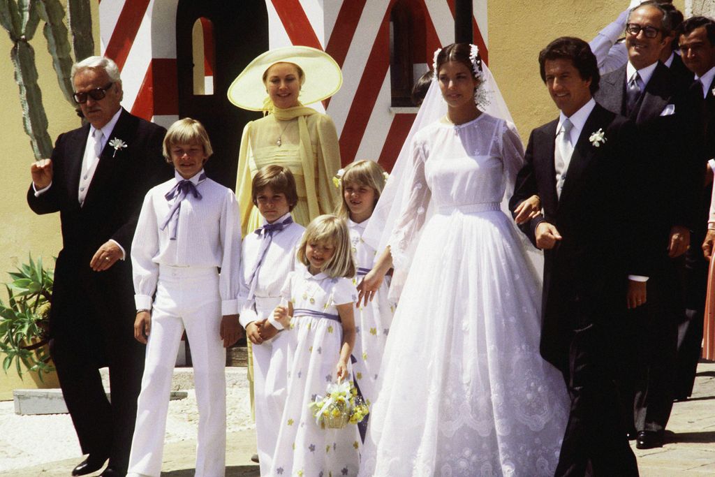Carolina de Mónaco en su boda con Philippe Junot