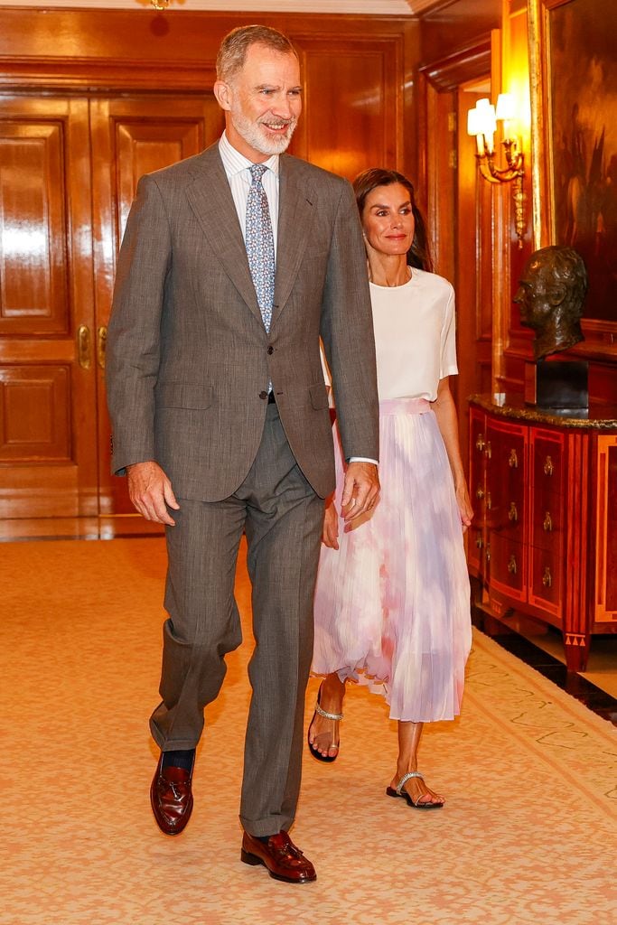 LOS REYES FELIPE VI Y LETICIA TIENEN UNA AUDIENCIA CON SR. CHARLES H. RIVKIN, PRESIDENTE DE LA MOTION PICTURE ASSOCIATION (MPA)