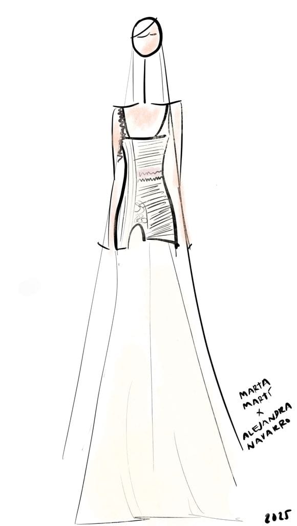 El boceto del vestido de Alejandra Navarro