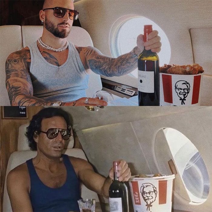 Toda la historia sobre la foto de Julio Iglesias que Maluma ha hecho viral (otra vez)