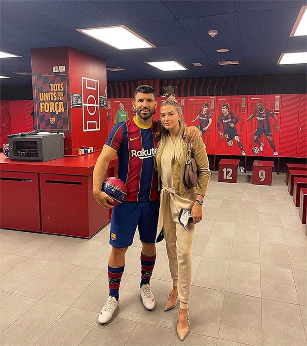 Sofía Calzetti y Sergio Agüero