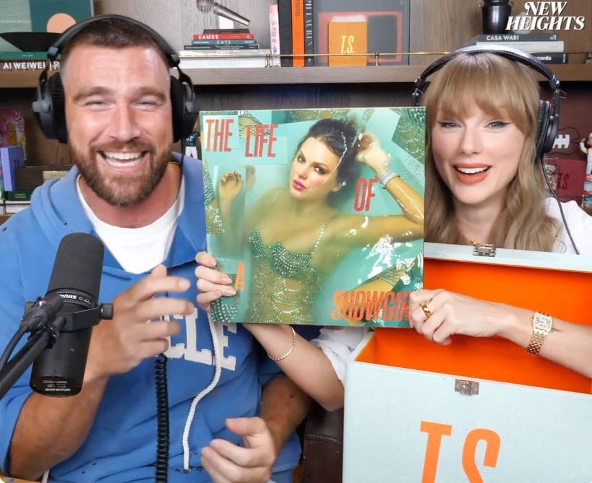 Taylor anuncia nuevo disco en el podcast de Travis Kelce.