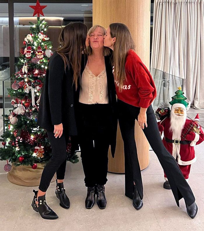 Malena Costa y su familia
