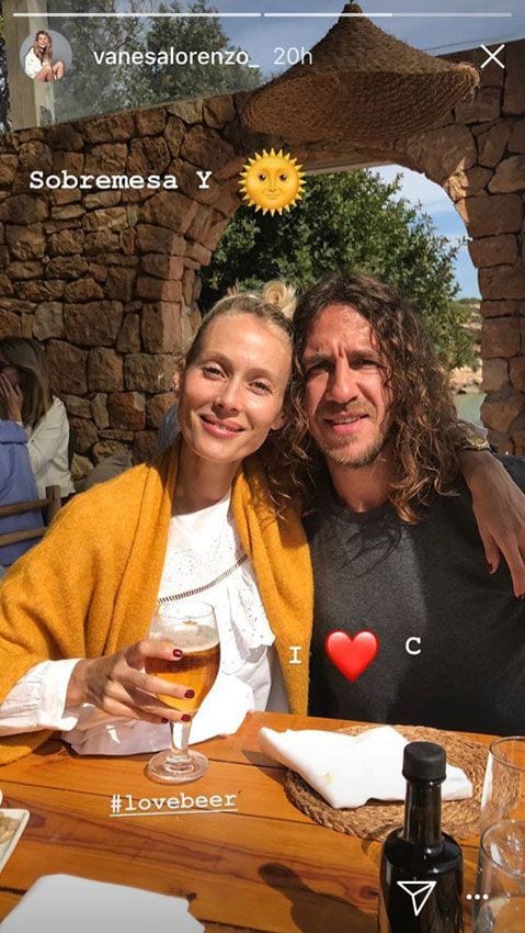 Carles Puyol y Vanesa Lorenzo
