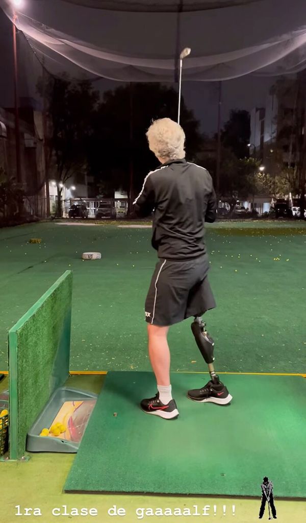 Juan Pablo en clase de golf