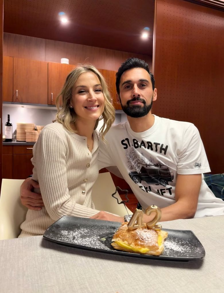 Alvaro Arbeloa y su mujer