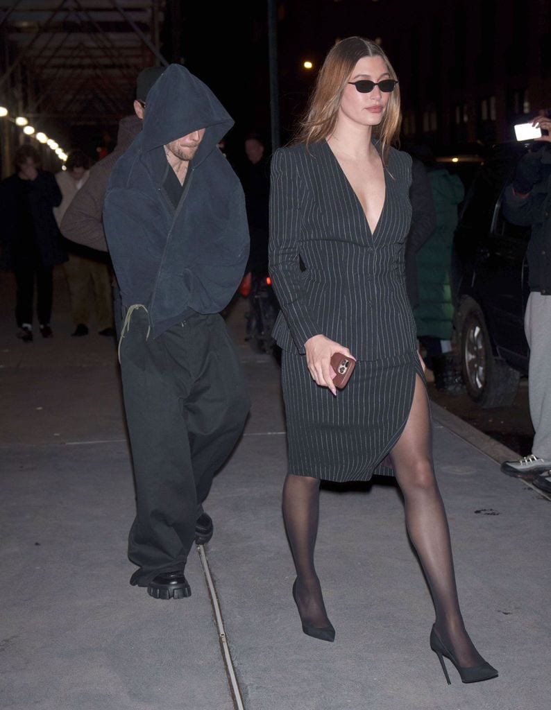 Justin Bieber y Hailey, fotografiados en febrero pasado en Nueva York.