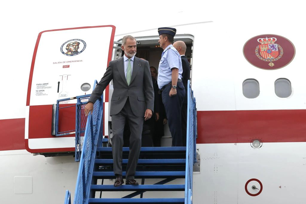 El Rey a su llegada a Colombia