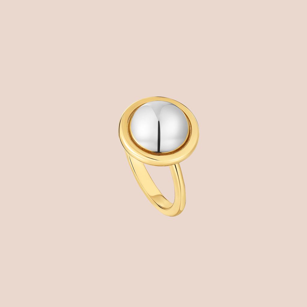 Anillo de plata bicolor de Tous