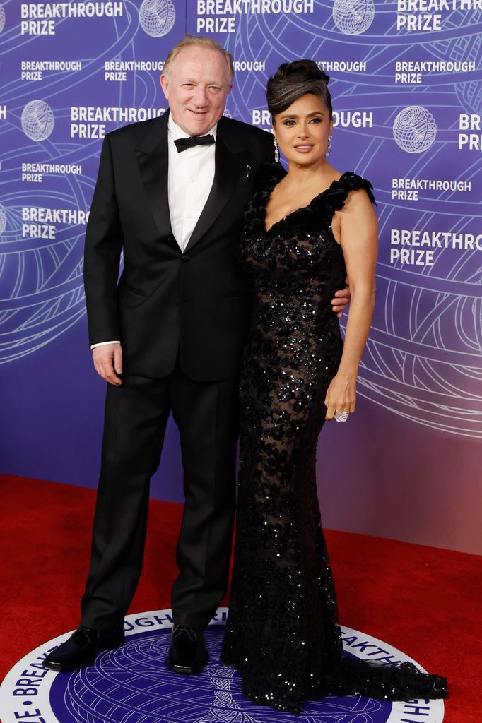 Salma Hayek junto a su esposo, el empresario François-Henri Pinault. 