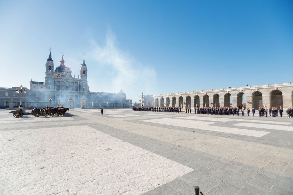 Todo preparado en el Palacio Real de Madrid para recibir al Presidente de la República Alemana y la Primer Dama