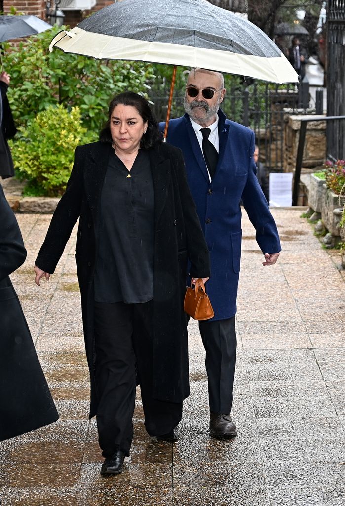 Antonio Resines y su mujer, Marisol de Mateo, llegan a la catedral Ortodoxa Griega de San Andrés y San Demetrio para asistir al responso por Su Alteza Real la Princesa Irene de Grecia