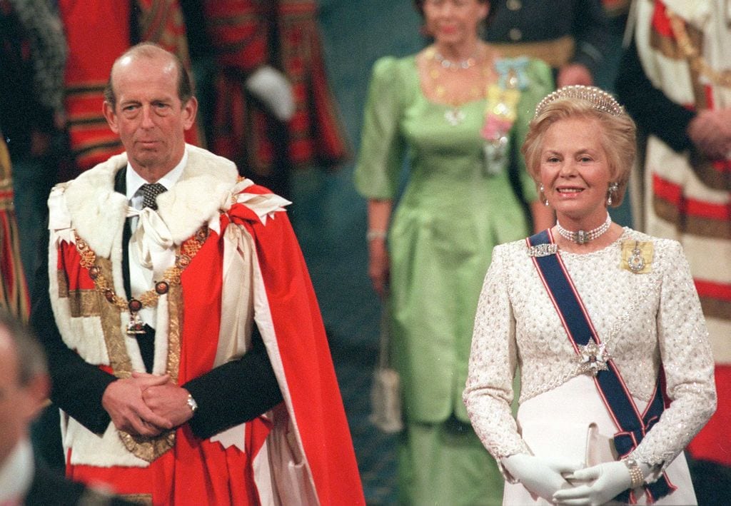 El duque y la duquesa de Kent en una fotografía tomada en 1995.