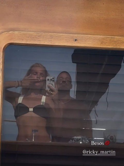 Ricky Martin con Esther Cañadas en Ibiza días antes de su único concierto en España