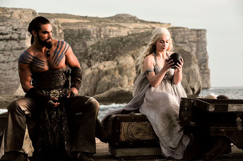 Daenerys y Khal Drogo, un enlace de poder y pasión en 'Juego de Tronos'