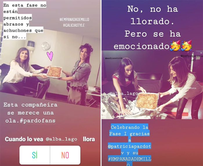 Patricia Pardo sorprende a sus paisanas de la tele con una empanada gallega