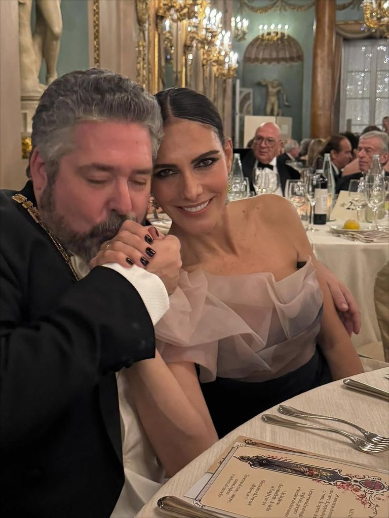 La amistad entre el Gran Duque Jorge de Rusia con Adriana Abascal durante la gala celebrada en Florencia
