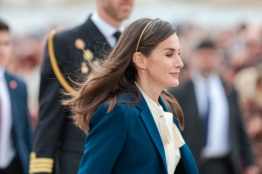 Spanish Queen Letizia attending Departure Ceremony of Juan Sebastian ElCano in Cadiz on Saturday, 11 January 2025.