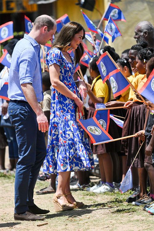 Los duques de Cambridge en Hopkins (Belice)