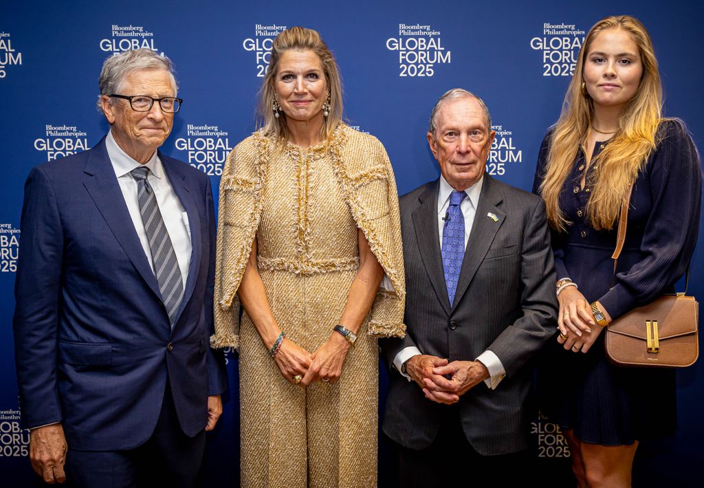 LA REINA MÁXIMA ACOMPAÑADA POR LA PRINCESA AMALIA, SE REÚNEN CON BILL GATES DURANTE UN VIAJE A NUEVA YORK