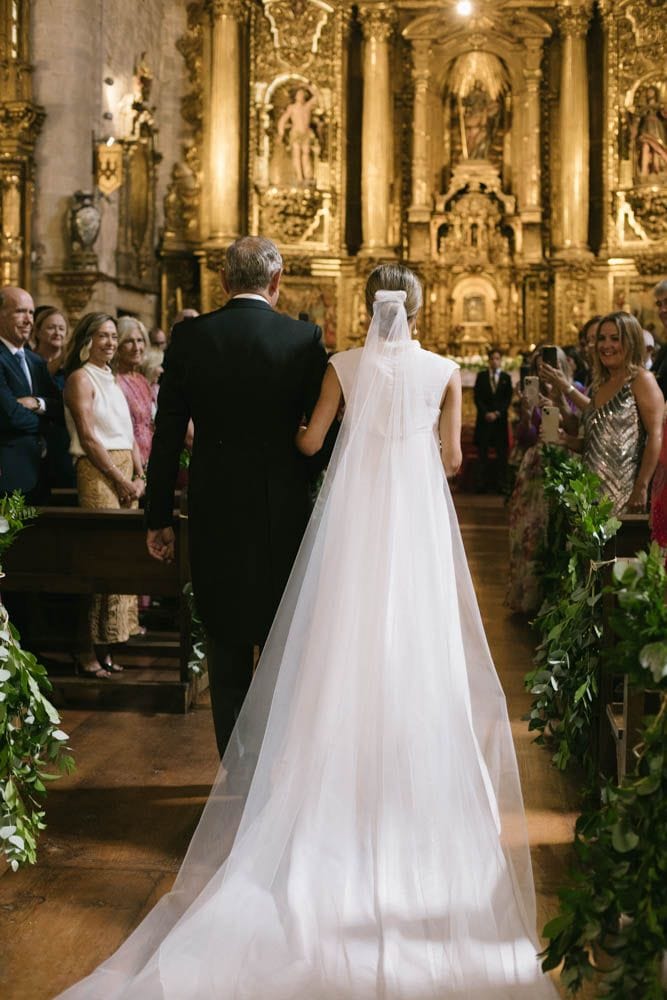 María con vestido de novia de Gorka Cintero