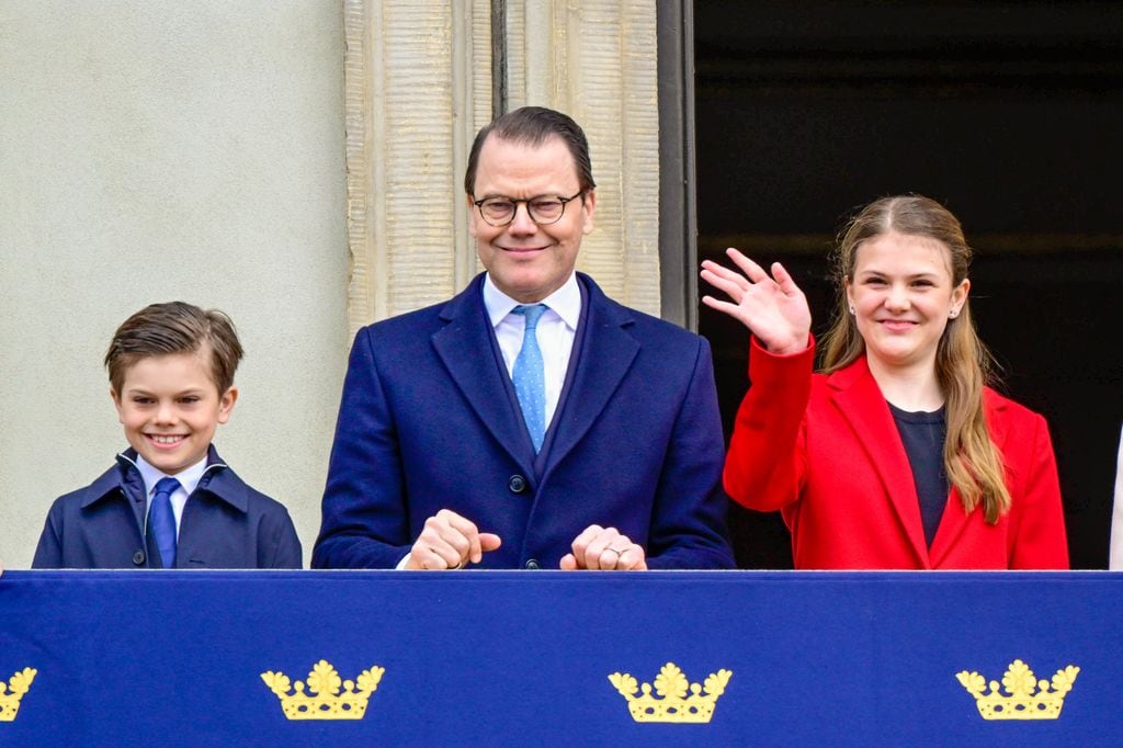 Point de Vue Out
Mandatory Credit: Photo by Shutterstock (15277131a)
Prince Daniel, Princess Estelle, Prince Oscar during the 79th birthday celebrations of the Swedish King at the courtyard of the Royal Palace in Stockholm, Sweden.
King Carl Gustaf birthday celebrations, Stockholm, Sweden - 30 Apr 2025 *** Local Caption *** .