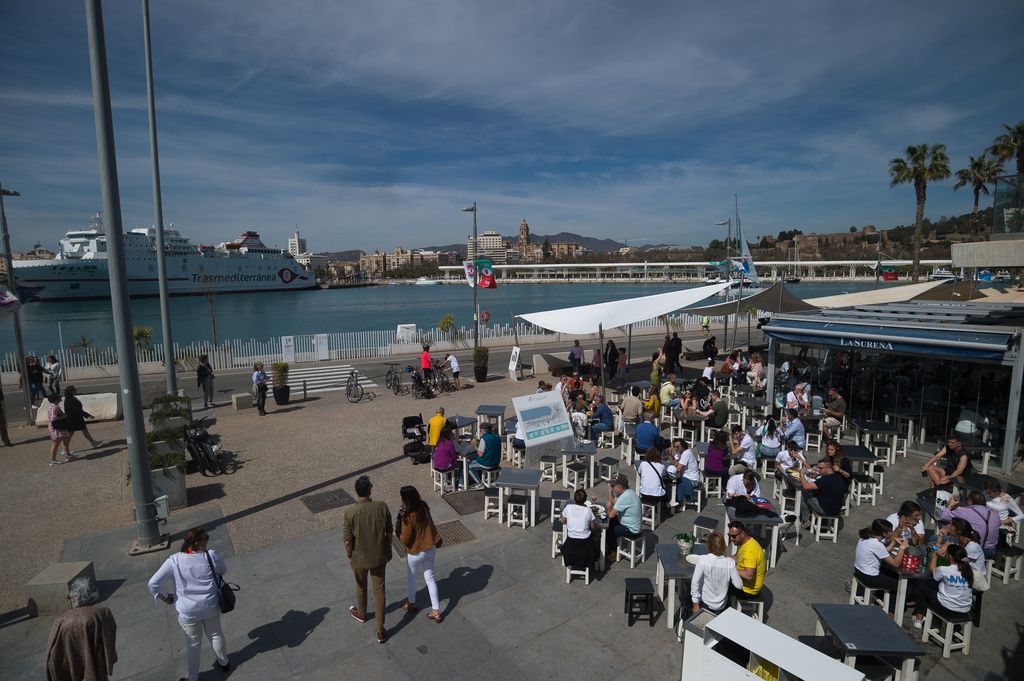 Terrazas llenas en Málaga