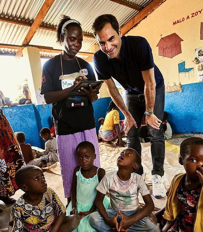 Roger Federer, volcado en su Fundación