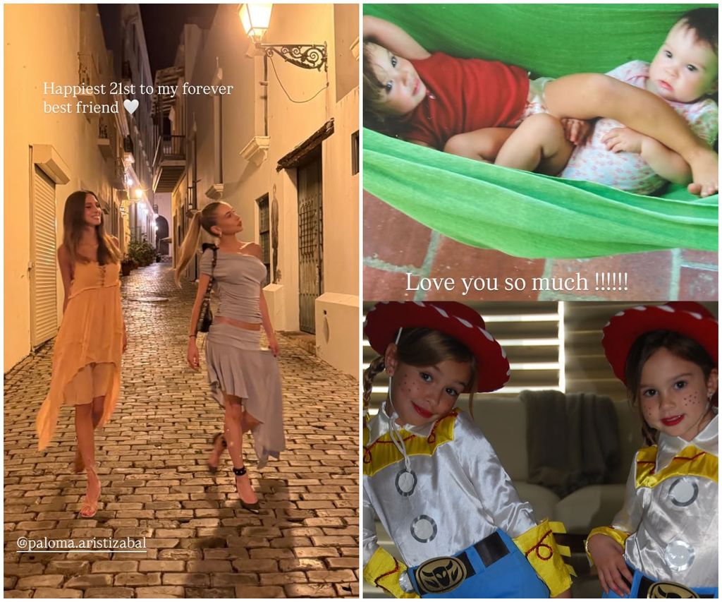 Luna no se olvidó de felicitar a su hermana Paloma en su cumpleaños.
