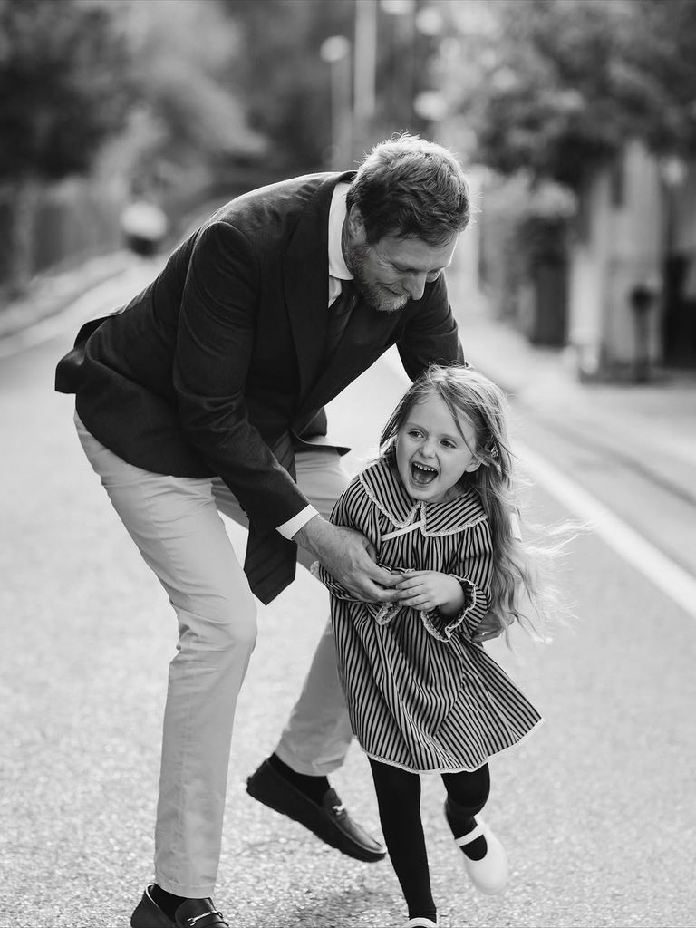 Leka de Albania con su hija la princesa Geraldine