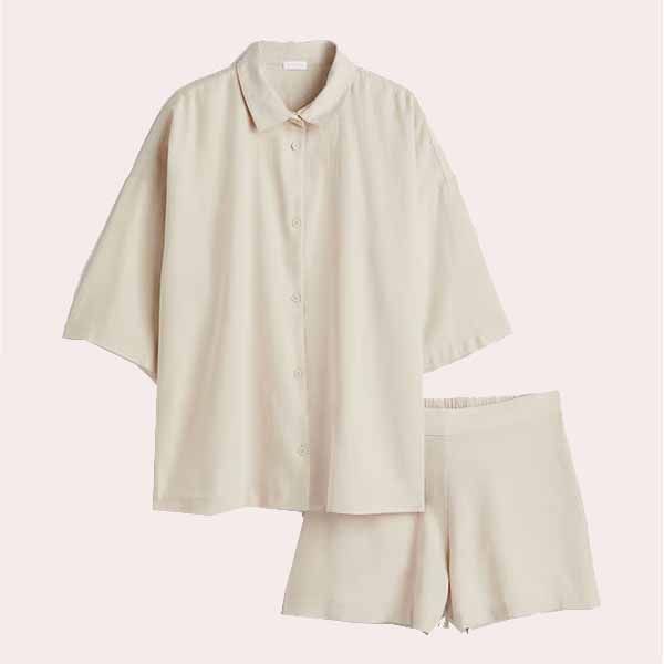 Pijama en Mezcla de Lino H&M