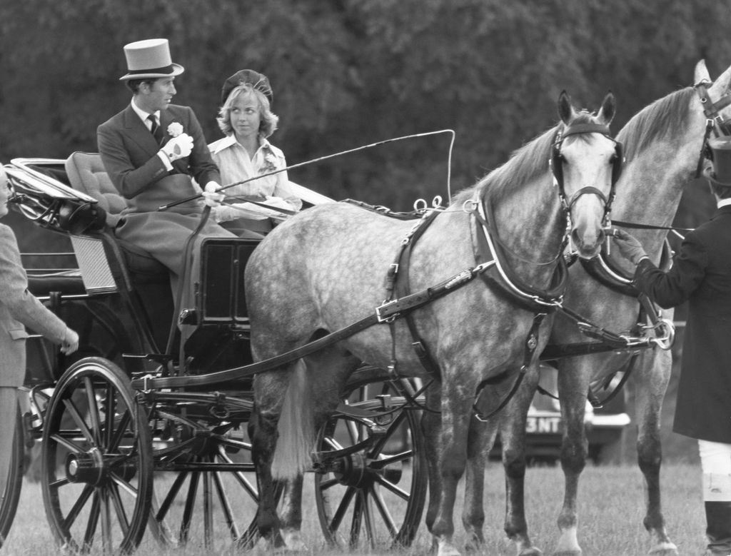 El entonces príncipe de Gales con Davina Sheffield en Windsor