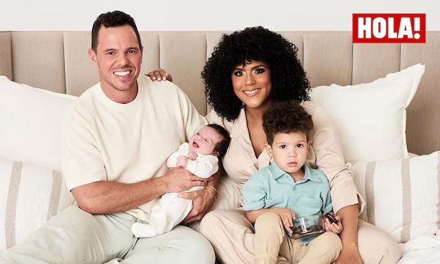 Francisca con su esposo y sus dos hermosos hijos