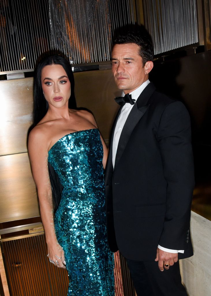 Katy Perry y Orlando Bloom en la cena de gala Kering Caring for Women en Nueva York, el 9 de septiembre de 2024.