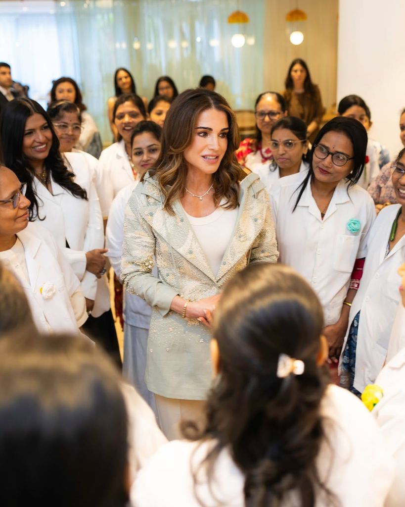 Rania de Jordania en Bombay.