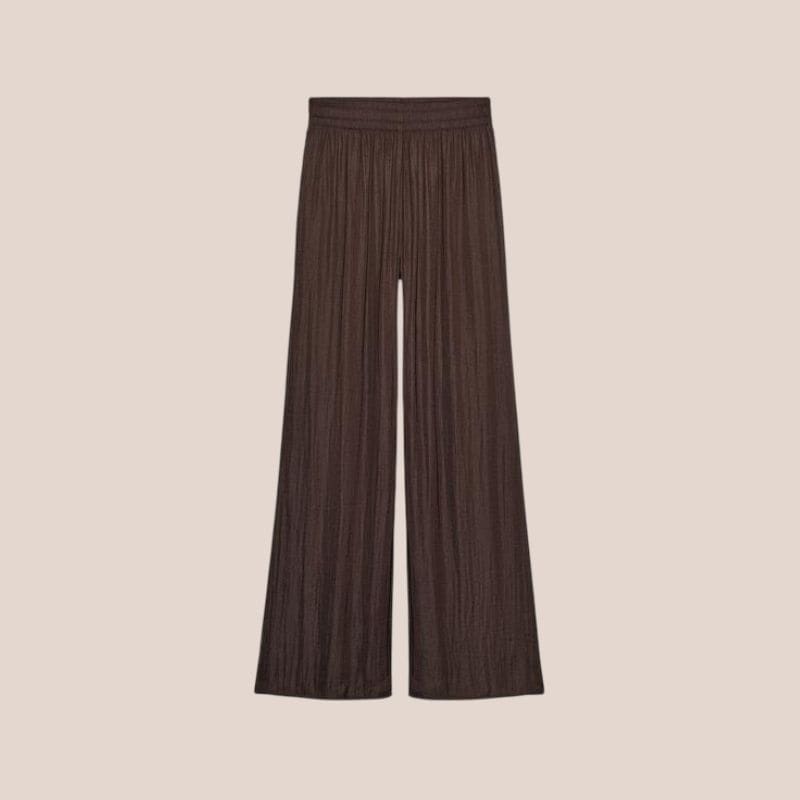 pantalon fluido marron