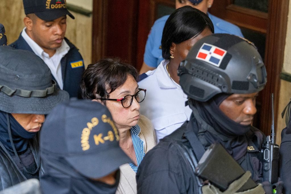 Maribel Espaillat, administradora del Jet Set, bajo custodia de la policía el pasado 15 de junio.