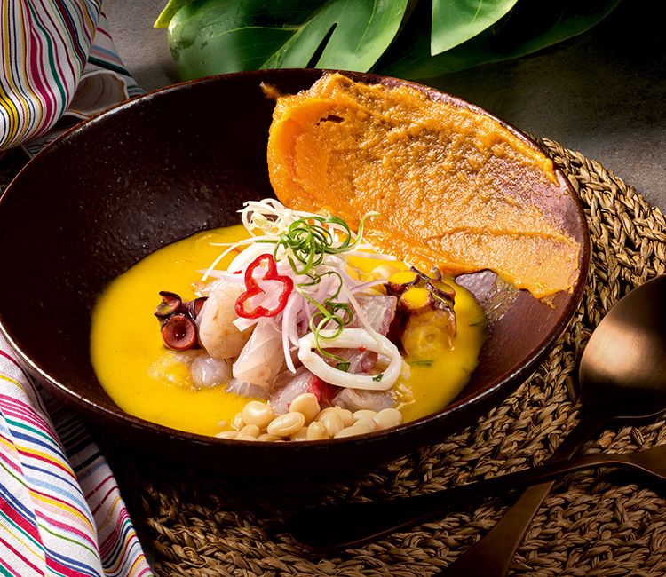 Plato de Ceviche del restaurante Piscomar de Jhosef Arias