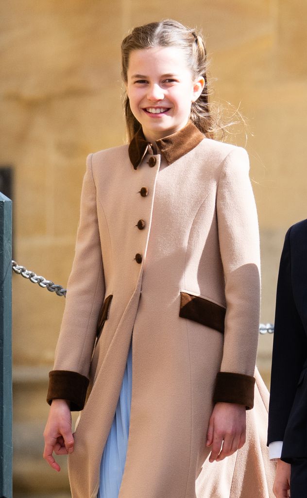 La princesa Charlotte en la misa de Pascua 2026 en Windsor.