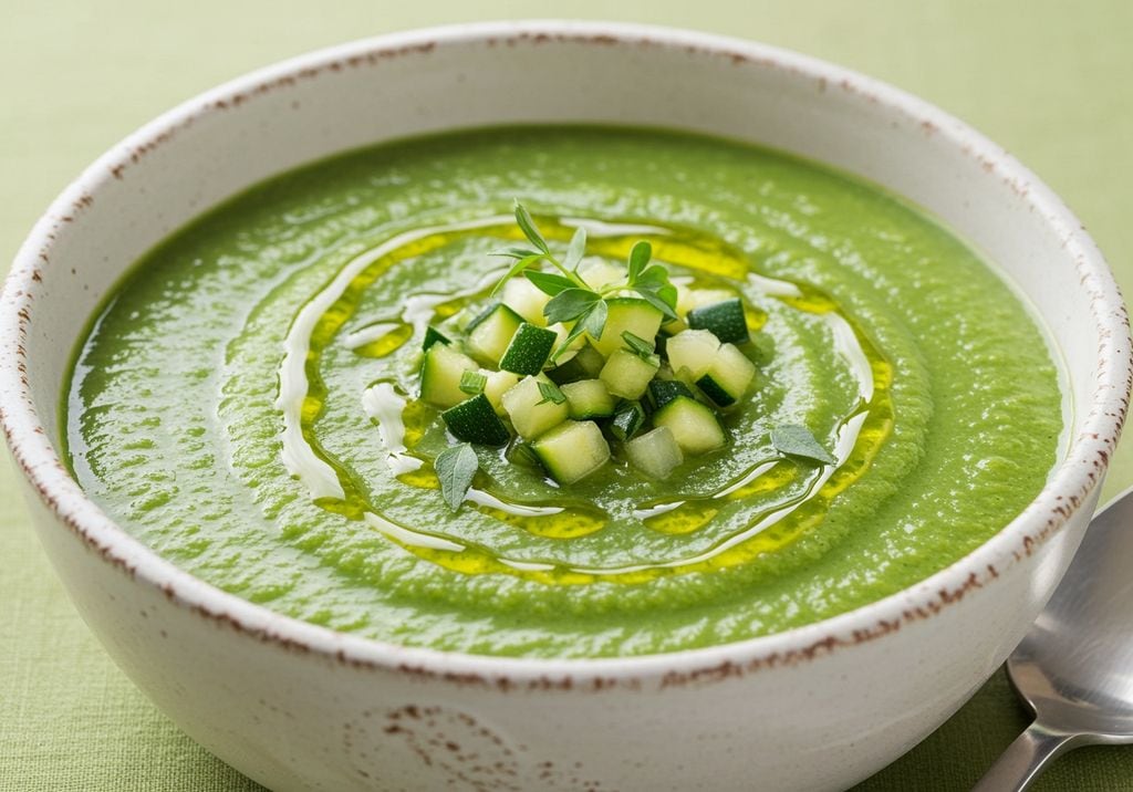 Gazpacho de calabacín y espinacas