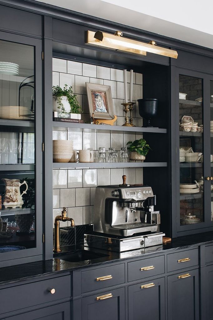 Cocina con cafetera