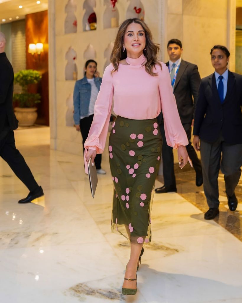 La reina Rania de Jordania en la India.