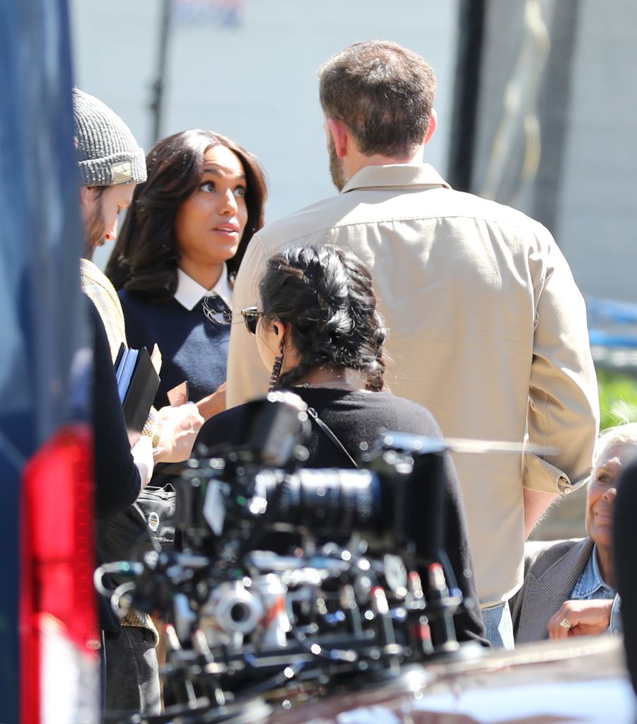 Ben Affleck fue captado hablando con Kerry Washington, la protagonista de su nueva película, 'Animals'
