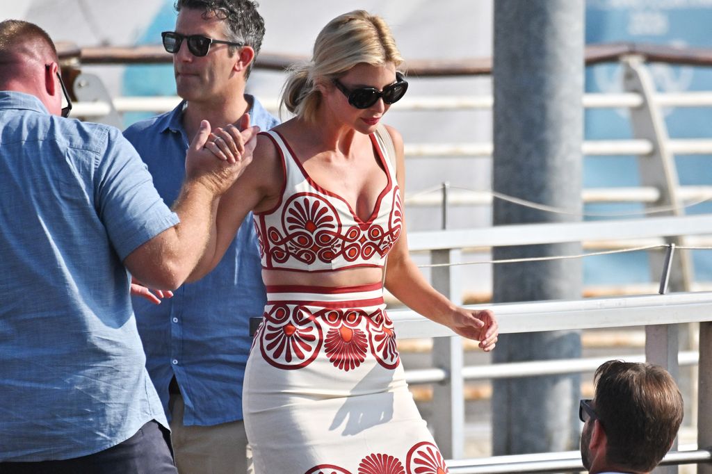 Ivanka Trump, a su llegada a la boda de los Bezos en Venecia.