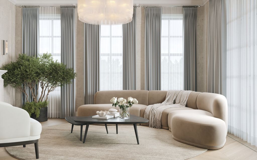 Salón con ventanales