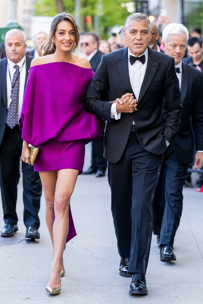 George Clooney y Amal Clooney en los Premios Chaplin en el Lincoln  Center de Nueva York, donde el actor fue homenajeado, el 27 de abril de 2026